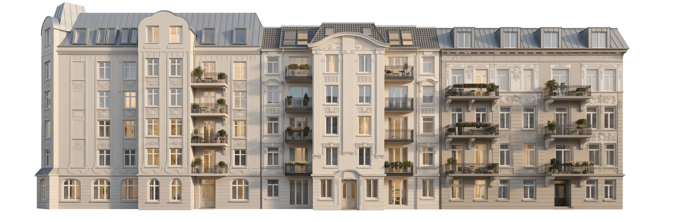 Hamburger Altbau-Häuserzeile